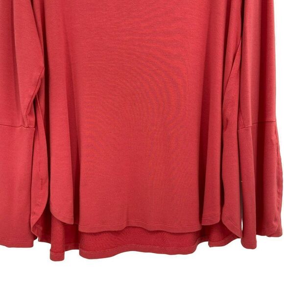Soft Surroundings Long Sleeve Tunic With Button /Loop on Sleeves & Hem Orange 1X - Picture 4 of 10